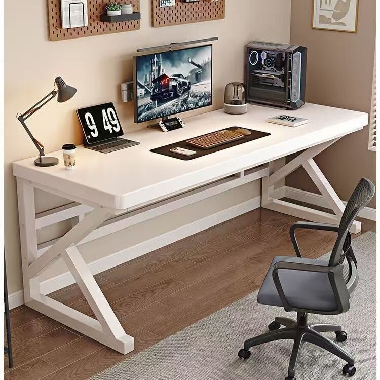Computer desk, thickened and reinforced, suitable for gaming, home use, and as a student desk; simple and modern rectangular design for office use Computer desk, thickened and reinforced, suitable for gaming, home use, and as a student desk; simple and modern rectangular design for office use
