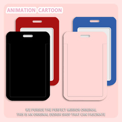 Instagram-style macaron-colored bus card protector student meal card campus access card holder keychain