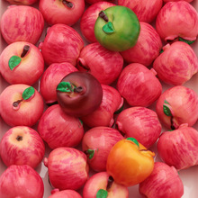 仿真小苹果迷你立体水果微缩食玩摆件手工diy材料摆件饰品小配件