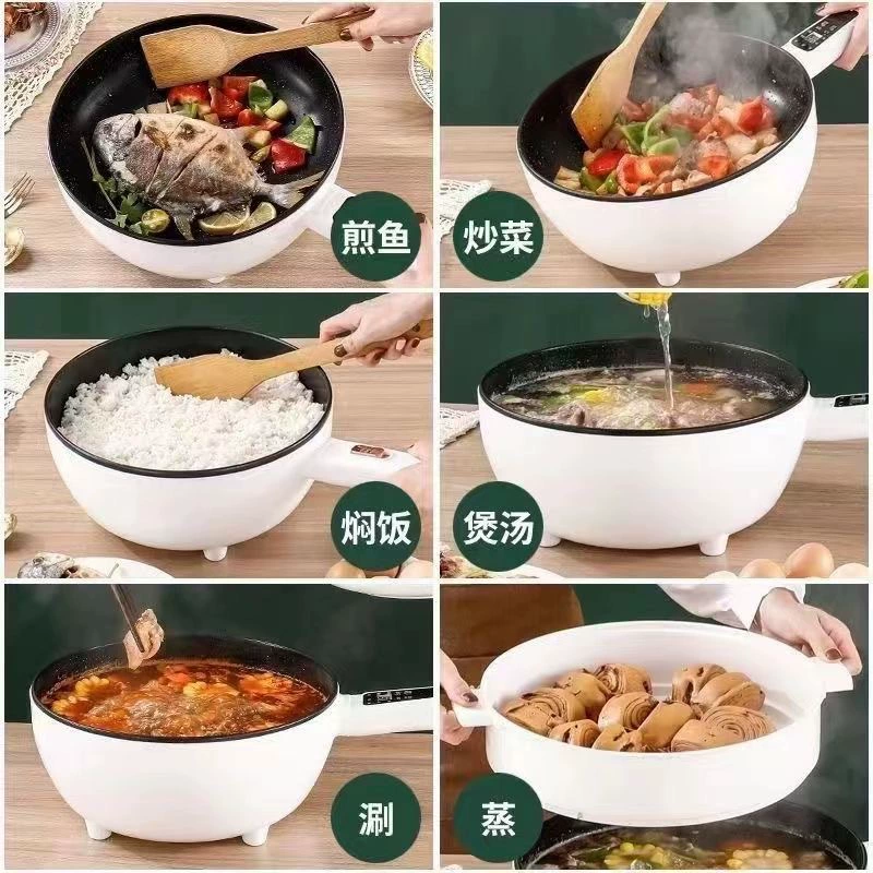 Электрическая жарочная кастрюля большая ёмкость жарки блюд многофункциональная антипригарная кастрюля электрическая жарочная кастрюля интегрированное приготовление высокая мощность кипячение