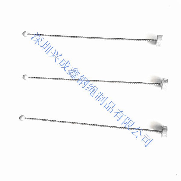 不锈钢钢索 拉索 控制线 保险绳 钢丝绳压锌锌头 安全绳