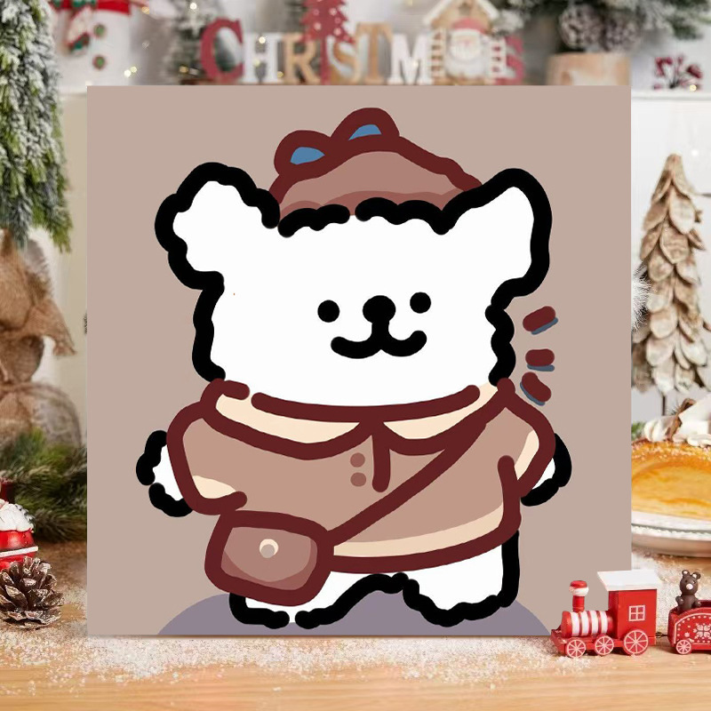 漫画 Q バージョンエッグマンパーティーシリーズ DIY デジタル油絵子供の手作り着色油絵装飾品卸売|undefined