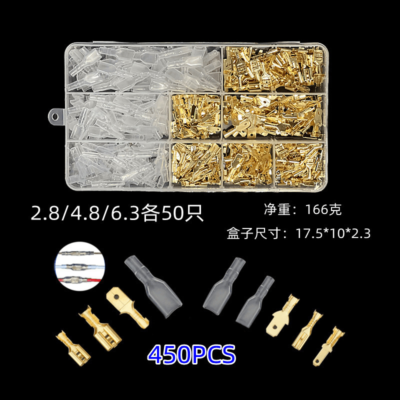 インサート入箱120/270/315PCS冷間圧接端子のオスとメスのドッキング2 .8/4.8/6.3|undefined