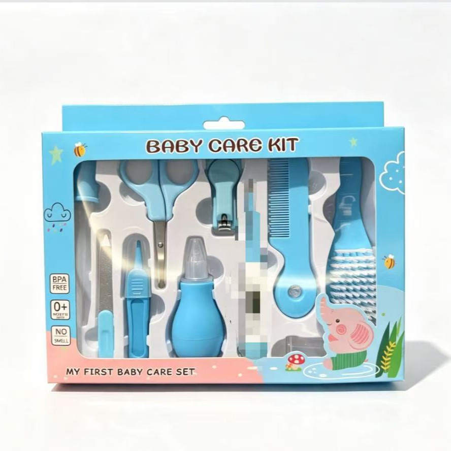 Baby nail clippers, newborn nail care set, safe and prevents nail biting, includes a ten-piece gift box