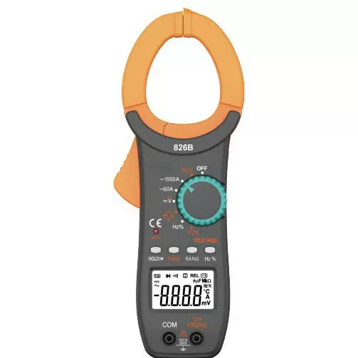 外贸版智能数字钳形表826B6000显示自动量程温度电容1000A测量
