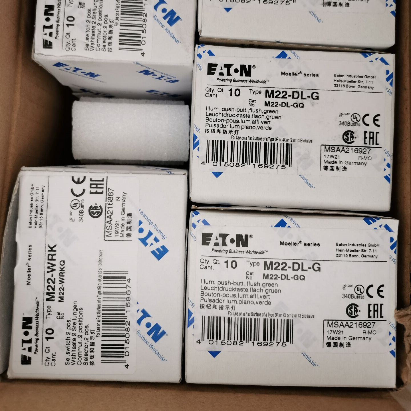 EATON（代理）现货DILET11-M-A T3-6-15168/Z PL9-C6/2 A22-EK01