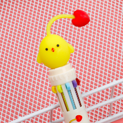 Creative Stationery Cartoon Antler Animal Ten-Color Ballpoint Pen Cute Cartoon Cute Ballpoint Pen in Ten Colors
