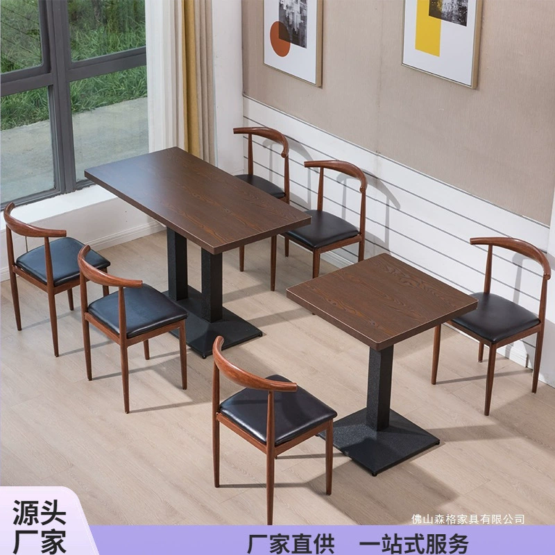 Обеденный стол и стул для фаст-фуда, комбинация закусок, лапши, ресторана, барбекю, молочного чая, десерта, кафе, стола и стула, общественного питания, коммерческого экономичного