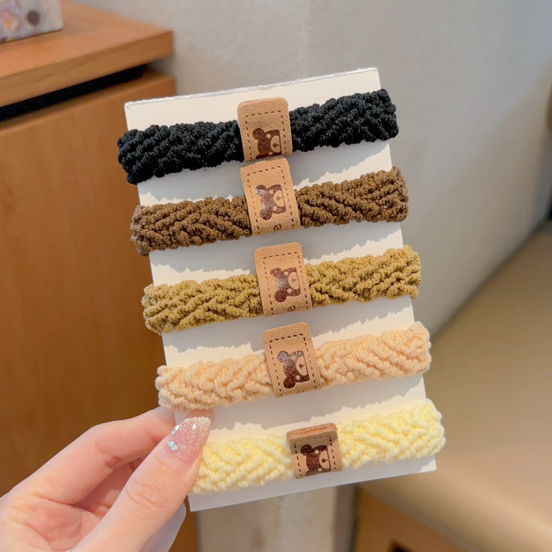 Cuerda para el cabello de dibujos animados, alta elasticidad y durabilidad, banda elástica para atar la cabeza, bola para mujer, lazo para el cabello, cuerda para la cabeza, nueva funda de cuero, accesorios para el cabello, todo fósforo