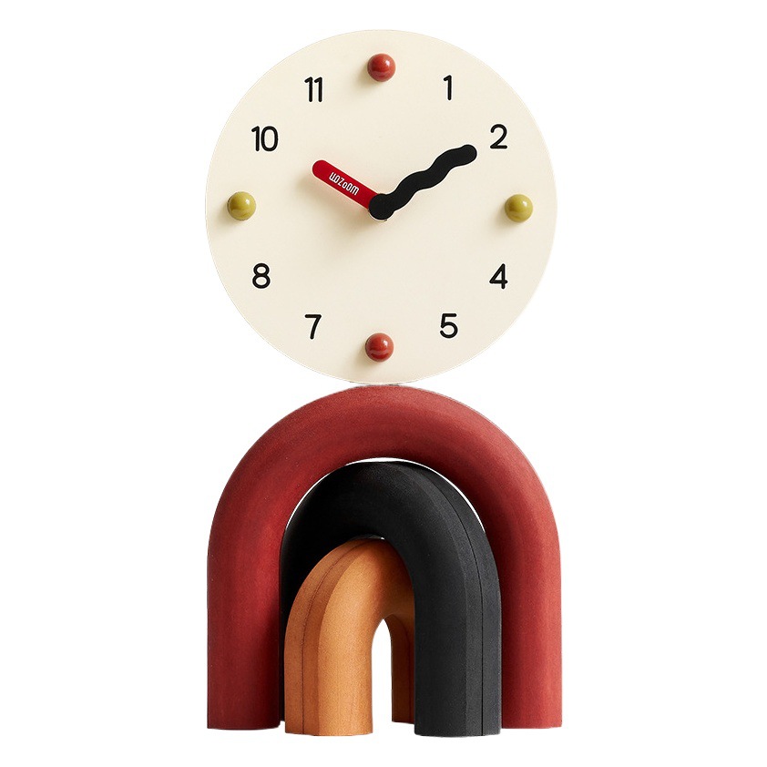 Accesorios para el hogar Wozoom, adornos de escritorio para sala de estar, mueble de TV, entrada, decoraciones creativas para el hogar, reloj simple.