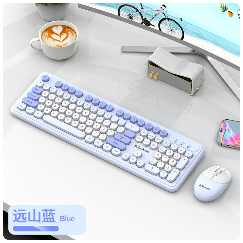 Viper WK200 ワイヤレス オフィス キーボードとマウス セット サイレント ハイ ルック ガールズ ビジネス タイピング キーボード 2.4G|undefined