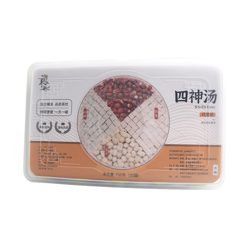 Small cans of Sishen soup 750g, 30 cans, large portions of yam, lotus seeds, glutinous rice and poria cocos canned dietary soup packets