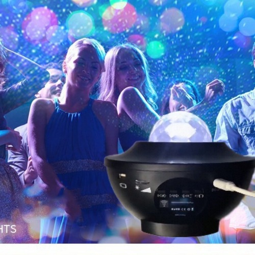 Bedside Remote Control Laser Yuanbao Table Lamp, Colorful Atmosphere Projector Lamp, Bluetooth Water Ripple Light Dynamic Starry Night Lamp