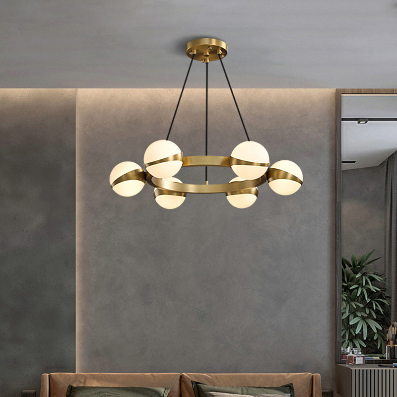Creativo postmoderno lámpara moderna dormitorio comedor comedor bola colgante línea sensación de frijoles sala de estar arte simple lujo nórdico
