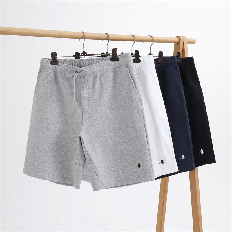 Polo Shorts Men's Pure Cotton Golf Sports Casual Pants Men's Sweat-Absorbent Breathable Cotton Pants