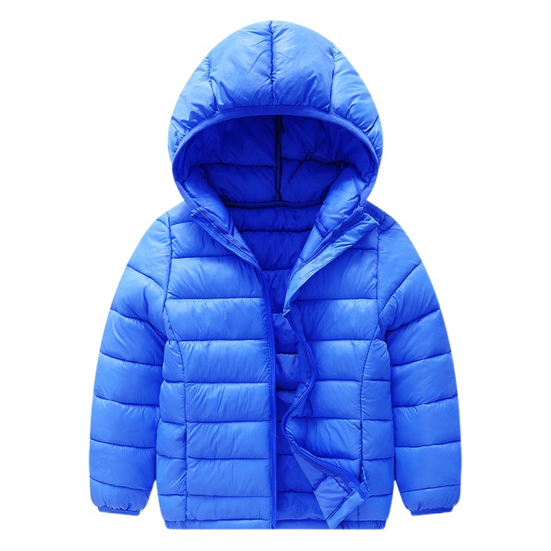 2024 nuevos niños ropa de algodón acolchado abajo abrigo de algodón acolchado niños niñas Chaqueta ligera con capucha al por mayor