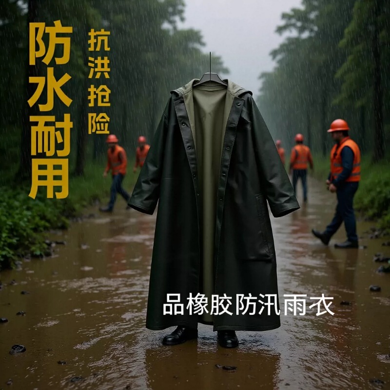 Wholesale Raincoats 3520 Canvas Rubber Raincoats Old-Style 87 Raincoats Anti-Flood Emergency Mid-Length Raincoats Wholesale Raincoats 3520 Canvas Rubber Raincoats Old-Style 87 Raincoats Anti-Flood Emergency Mid-Length Raincoats