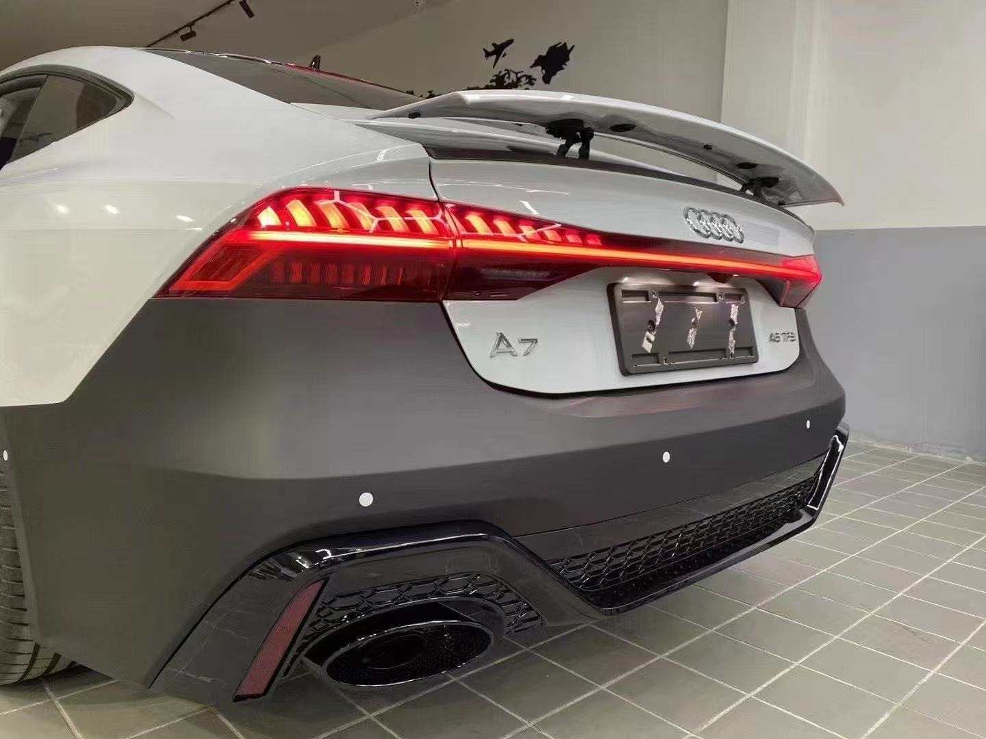 Suitable for Audi A7 C8 Upgrade to Rs7 Body Kit, Including Front and Rear Bumpers, Car Modification Body Kit