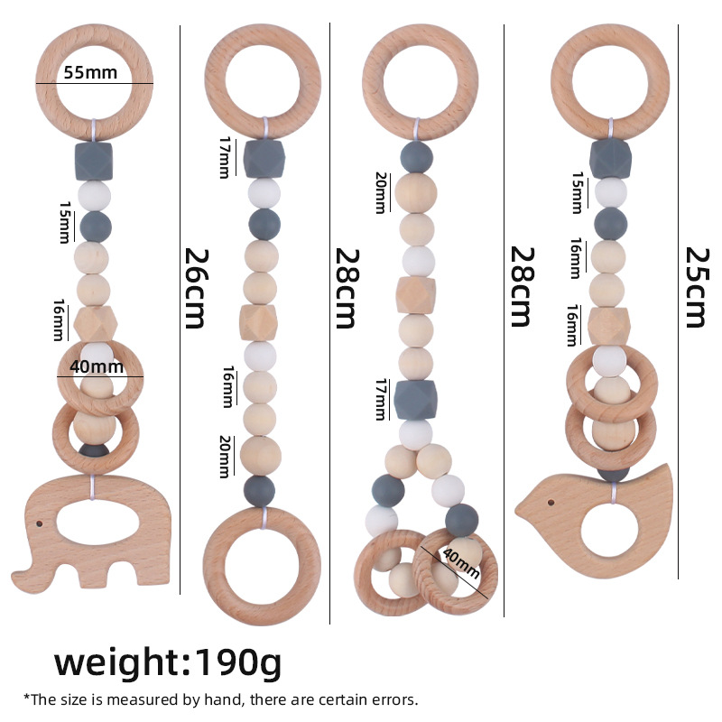 Nuevo bebé haya mordedor elefante pájaro colgante de cuatro piezas de los niños de la aptitud rack juguete bebé decoración de la habitación