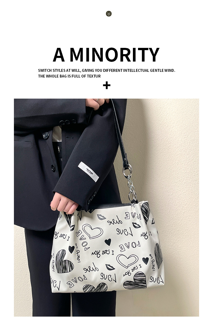 Damen Schultertasche Mit Muster Große Henkeltasche Als Shopper_voghion.com