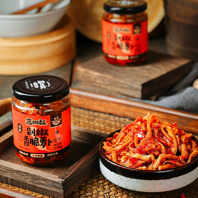 Hunan Junjie Fan Sishu чайное масло Нарезанный перец хрустящий редис 218 г Приготовление соуса чили прямая трансляция с выбором товаров