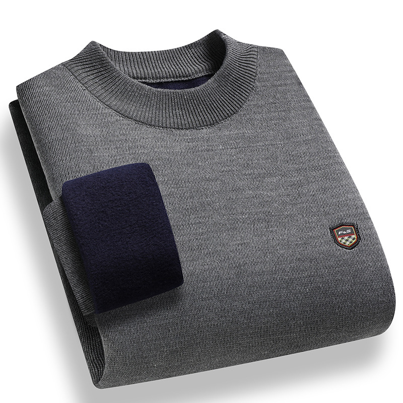 플러시 라운드넥 니트 스웨터 남성복 중년 남성 스웨터 피부 친화적 따뜻한 바텀 셔츠 러닝 볼륨 핫 세일 도매