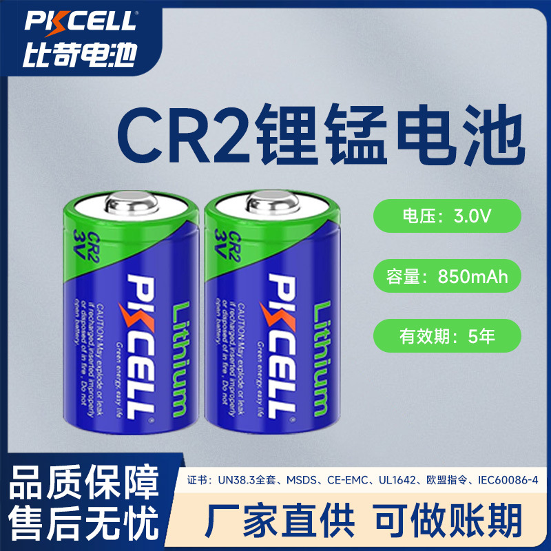 CR2 Primary Lithium Manganese 3V Battery Perlite Security Alarm CR15H270 Battery Certification MSDS Certificate
