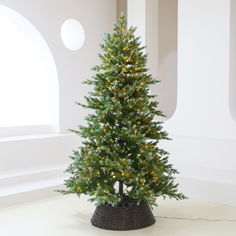 Decoraciones de Navidad 1,5/1,8/2,1 árbol de Navidad PE cifrado árbol decorativo luces LED tienda adornos de la ventana