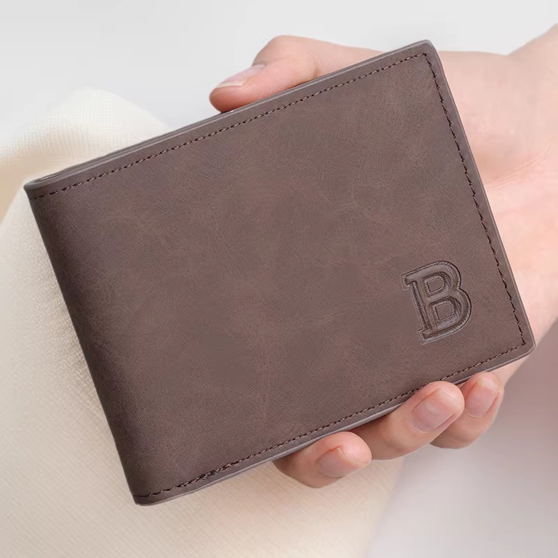 Fashionable trend retro short wallet