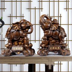 批發小對象大象擺件 電視櫃客廳家居玄關裝飾品喬遷新房婚慶禮物