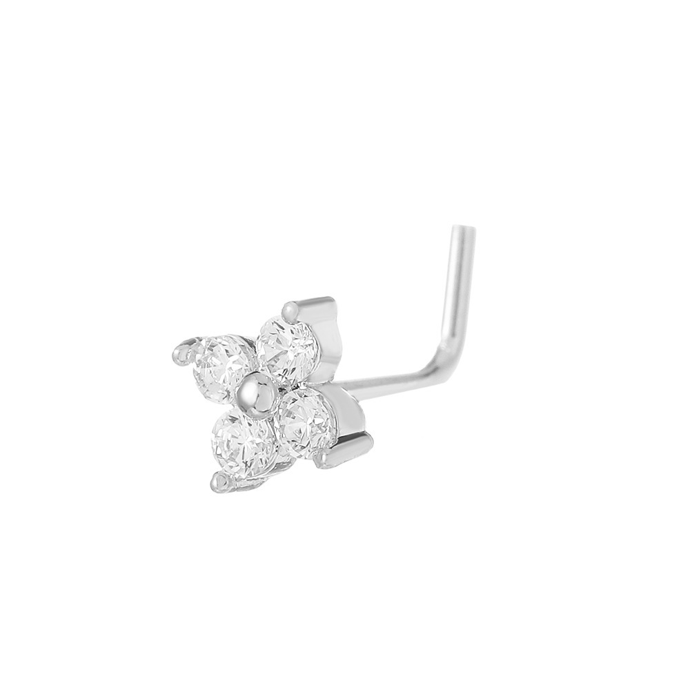 Piercing nombril papillon en zircon incrusté acier inoxydable_voghion.com