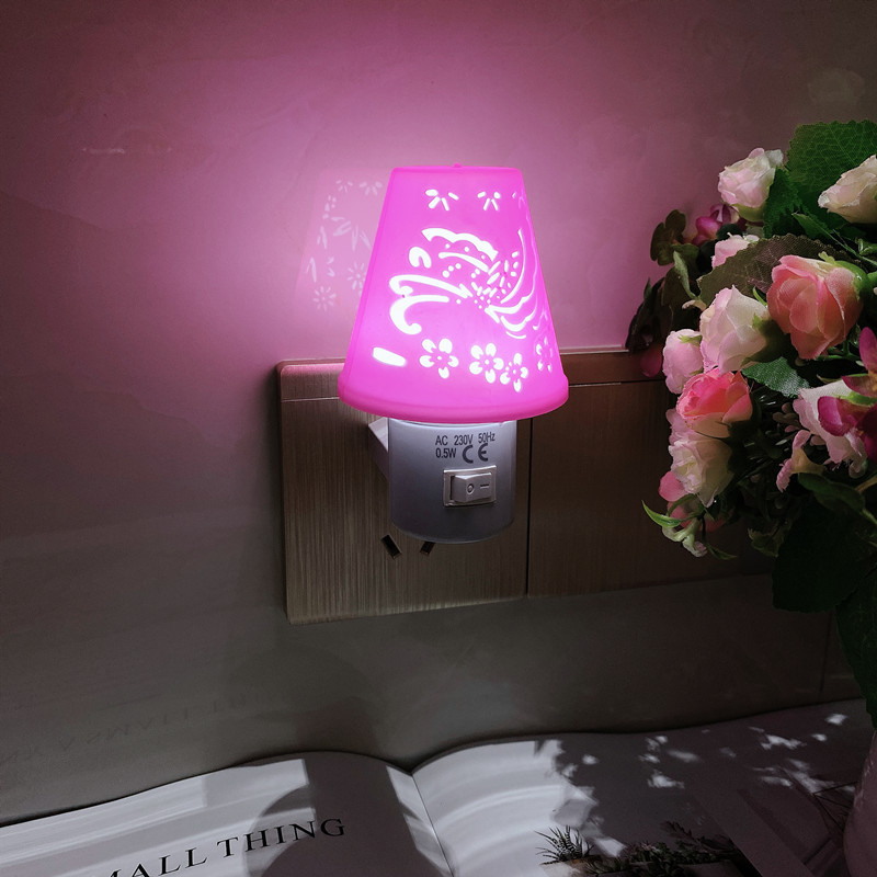 Interruptor de enchufe de hongo con lámpara de noche LED lámpara de iluminación enchufable con lámpara de dormir