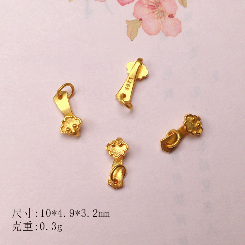 DIY Accessories s925 Silver Gold Plated Small Drop Necklace Pendant Bracelet Pendant Bracelet Beads Beads Jewelry Material