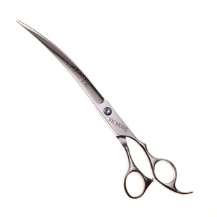 Downward Curved 9.0inch Bright Barber Scissors Pet Grooming Scissors