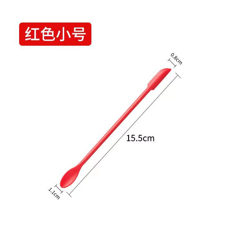 Nuevos cosméticos primicia productos de cuidado de la piel mini silicona de doble cabeza pequeña punta raspador mantequilla mermelada raspador conjunto de 3 piezas