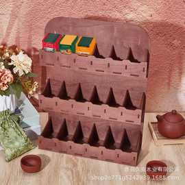 跨境新款茶包展示架多层木制茶包收纳盒简易桌面冲剂包展示收纳架