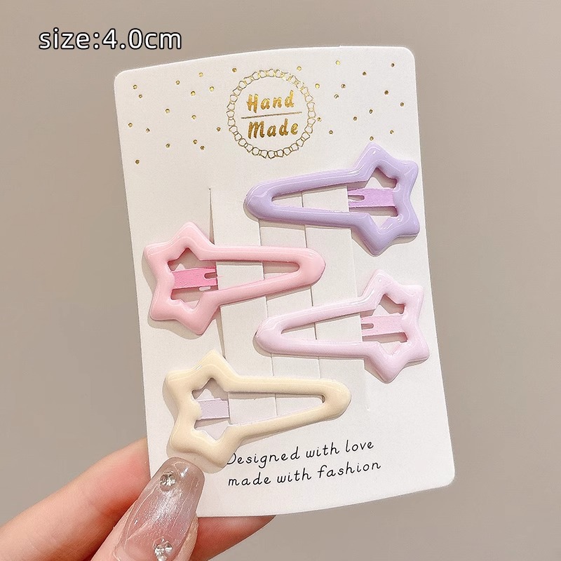 Gradiente estrella rosa clips lindos clips laterales clips frentes clips para el cabello clips para el cabello de niños clips para el cabello