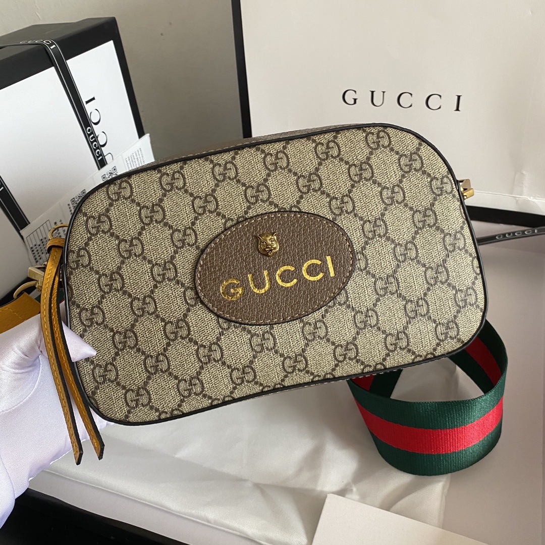 Gucci Dionysus pələng başlıqlı çiyin çantası, monogram zəncirli