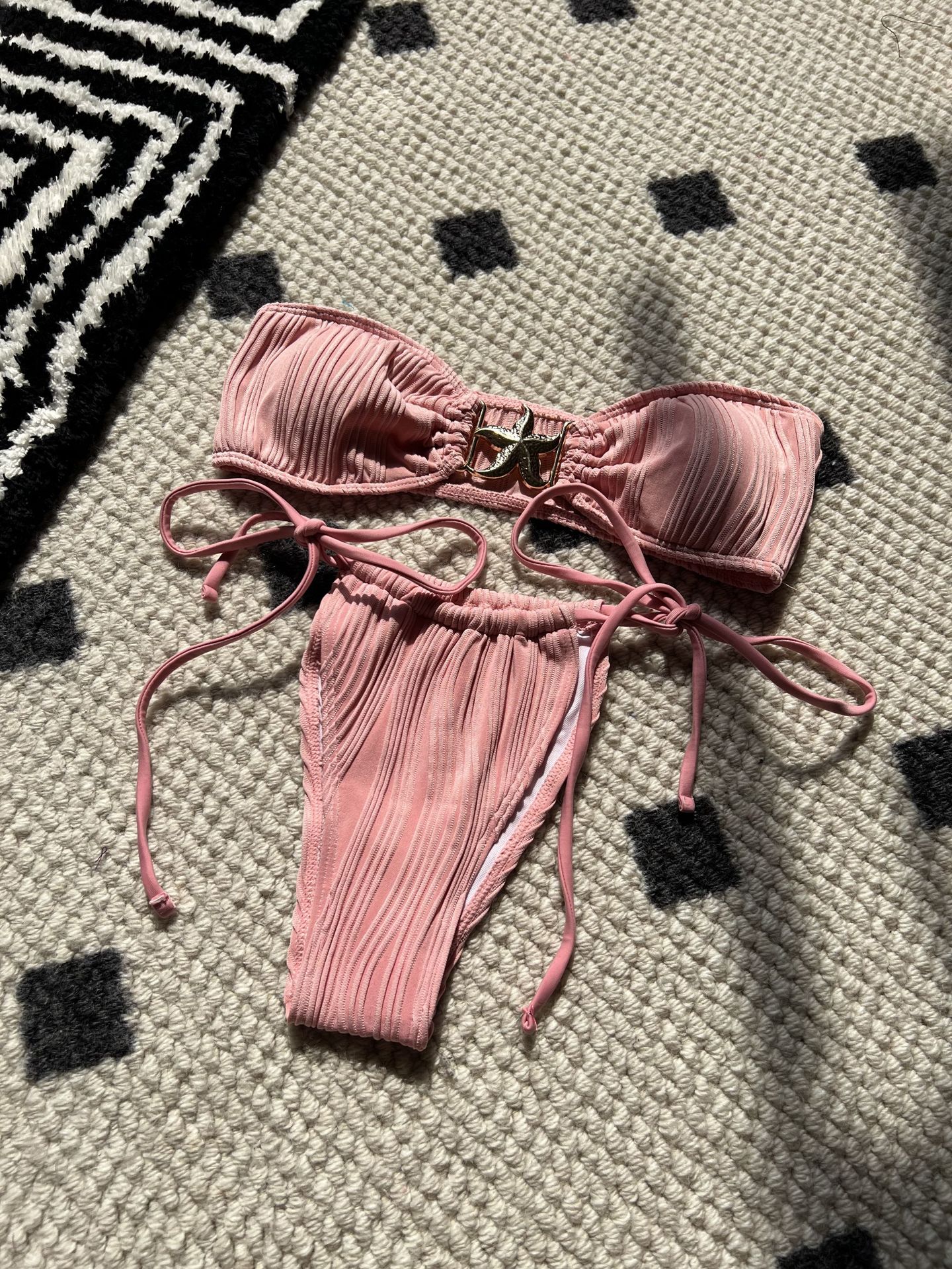 Women's Gender Women's Starfish Solid Color 2 Pieces Set Bikinis Swimwear