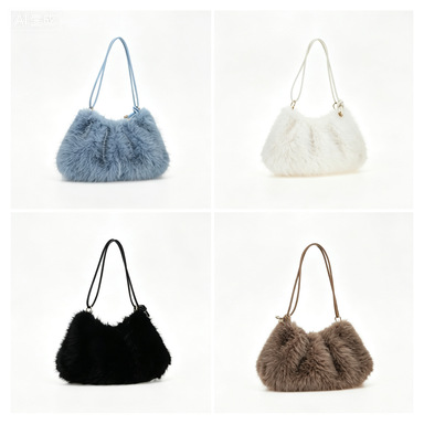 Comercio exterior especial para bolsas de lana portátiles otoño y invierno estilo retro europeo y americano de moda imitación de piel bolsas diarias portátiles