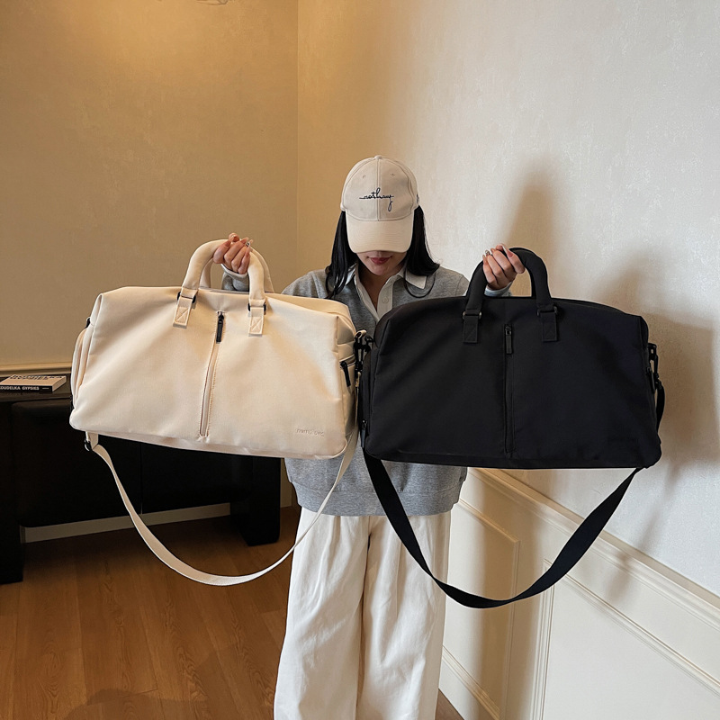 Short-Distance Travel Bag with Independent Shoe Compartment, Large Capacity Business Trip Luggage Bag, Women's Storage Bag with Dry and Wet Separation, Gym Tote Bag