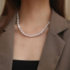 Elegant fashionable white necklace from pearl, accessory, Amazon, suitable for import, wholesale