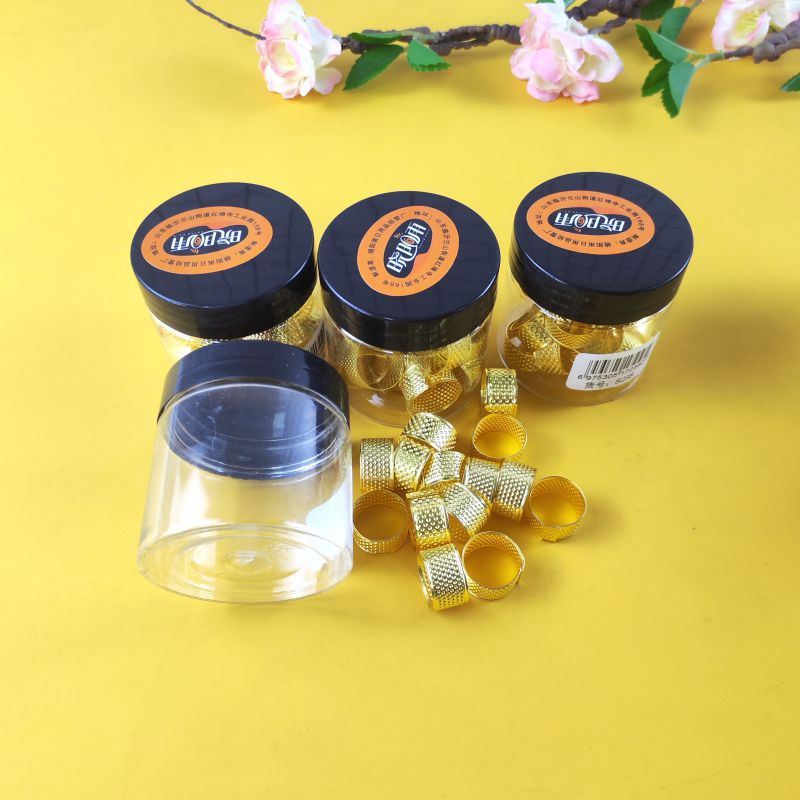 现货缝纫顶针手工抵戒金属顶针箍缝纫配件 凹槽深不易打滑加厚款