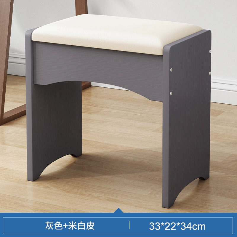 Tocador para dormitorios pequeños, sencillo y moderno, con gabinete de almacenamiento integrado, mini escritorio de maquillaje para apartamentos pequeños.