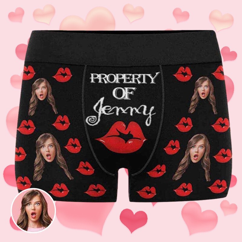 Men's and Women's Face-Printed Underwear Faceboxer, Custom Design, Valentine's Day Gift, Printed Boxer Briefs