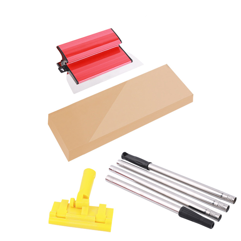 Espadadora de nivelación Herramienta de nivelación de masilla Juego de soporte de raspado blanco portátil con herramienta de raspado de pared Cuchilla de yeso
