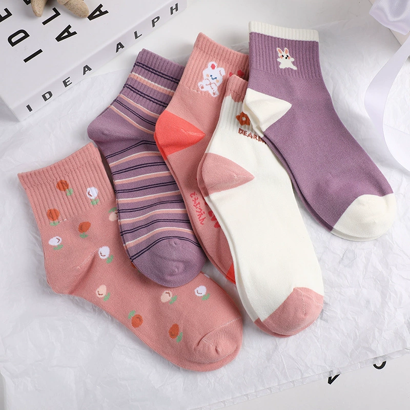 Мило-розовые японские knee socks (колготки) для школьников начальной ступени, для отдыха, длиной мид