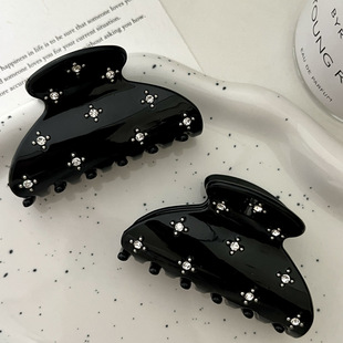 Difficult to coax Zhang Ruonan the same black star-full clip gentle half-tied hair medium-sized hair back hair clip female shark clip