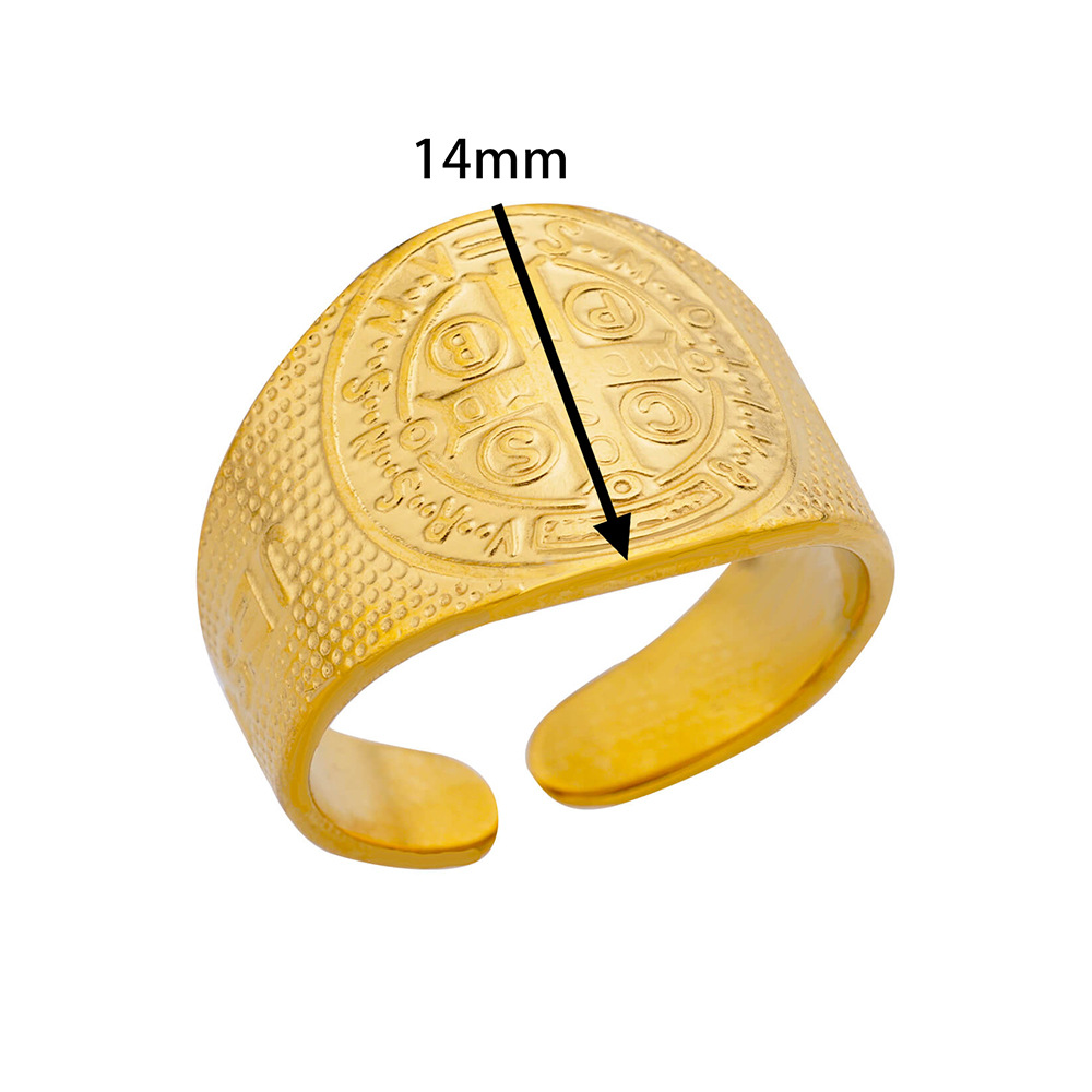 Women's Gender Wholesale Jewelry Elegant Cross Copper 18K Gold Plated Plating Open Rings