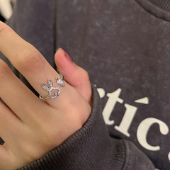 Asymmetric Carrot Rabbit Ring for Women, Adjustable, Unique Design, Fashionable and Personal, Lucky Rabbit Ring for the Year of the Rabbit